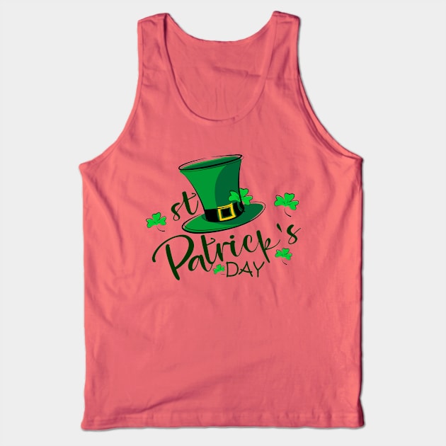 The mascot design for St. Patrick's Day hat Tank Top by dhanitatau